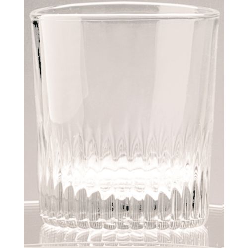 Glass Room Tumbler, Rocks Style with Fluted Bottom, 8oz